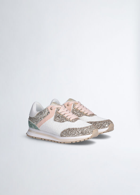 Sneakers con glitter multicolor