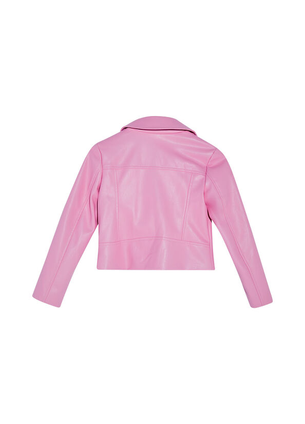 Giacca biker con logo dietro
