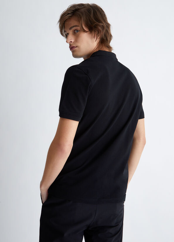 Polo maglia uomo nera