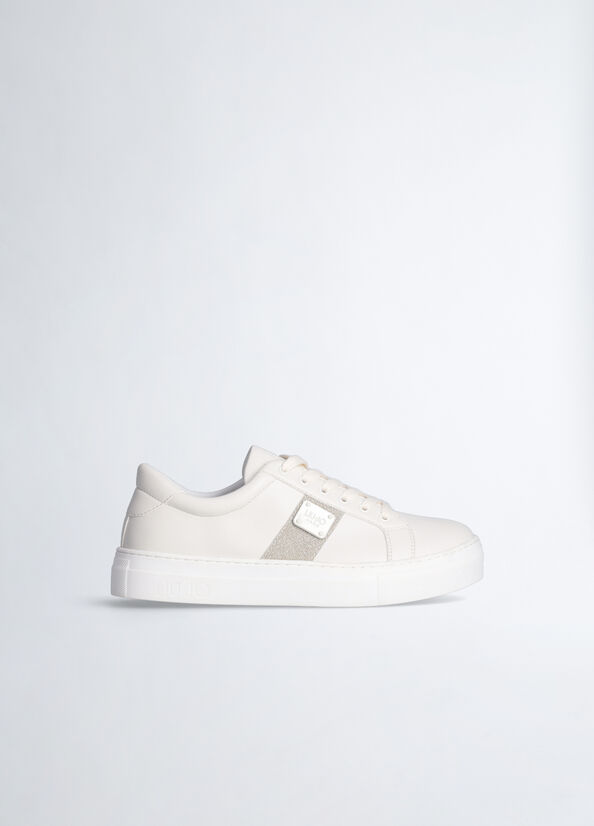 Sneakers con dettaglio glitter