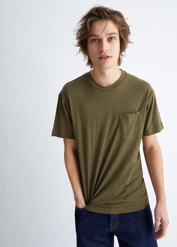 T-shirt in cotone fiammato