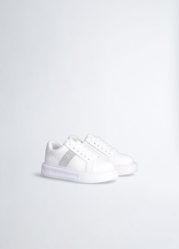 Sneakers platform con strass
