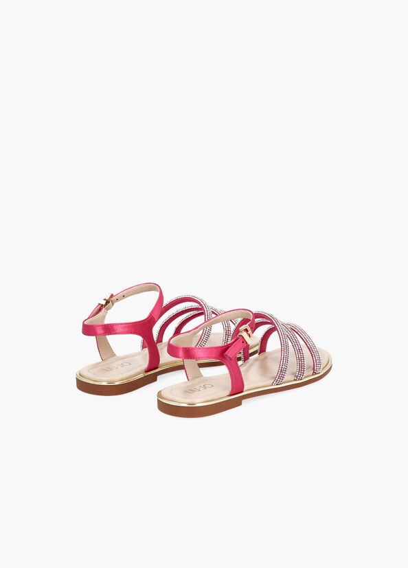 Sandali flat con strass