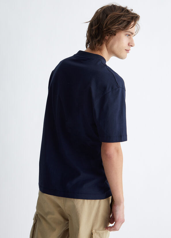 T-shirt con logo embossed