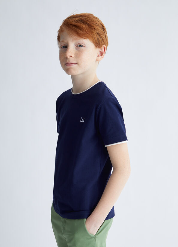 T-shirt in piquet di cotone