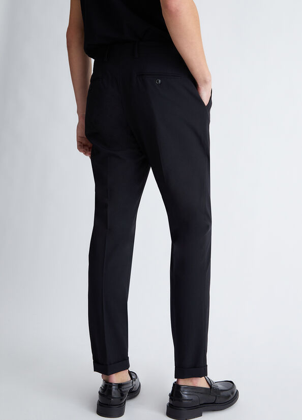 Pantaloni chino neri regular fit