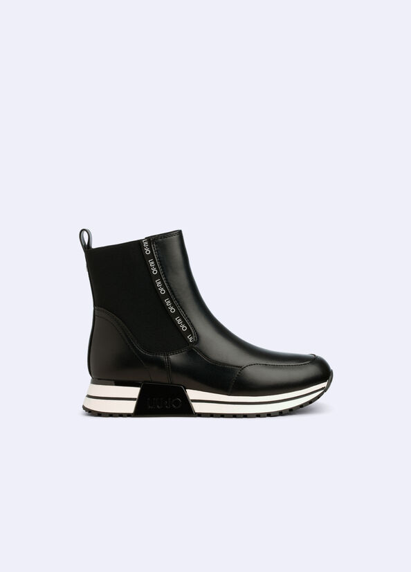Sneakers boots con logo