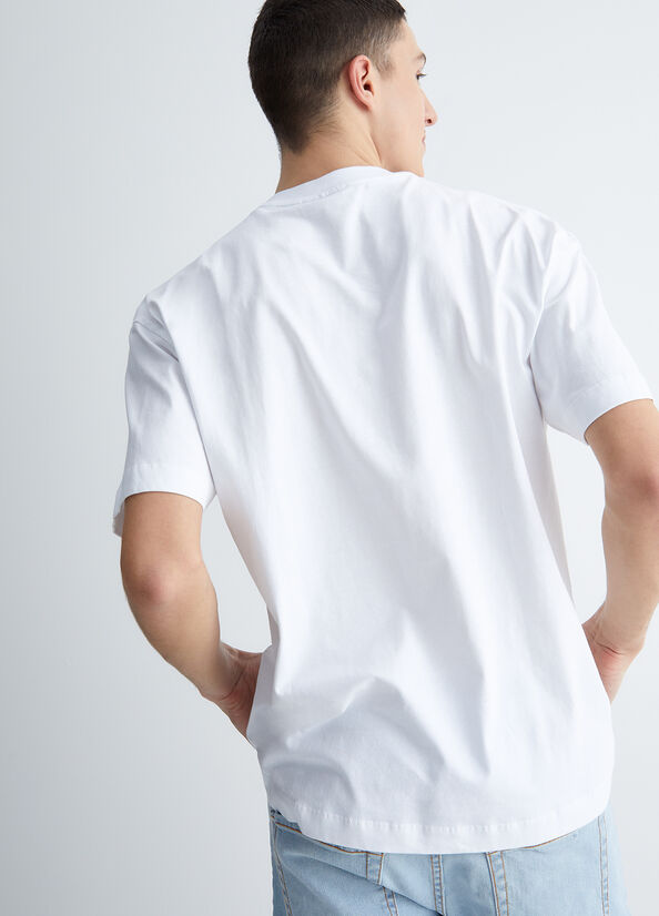 T-shirt bianca con logo