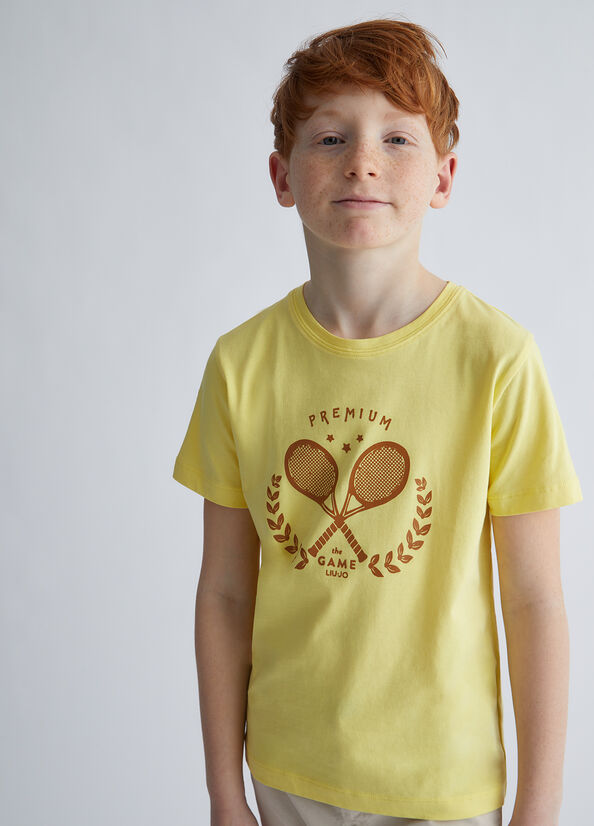 T-shirt con stampa Rackets
