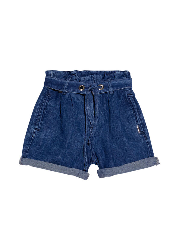 Bermuda jeans a vita alta