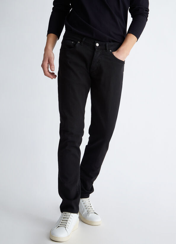 Pantaloni neri uomo slim fit
