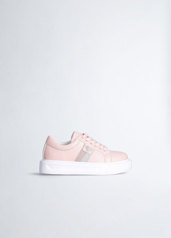 Sneakers platform con glitter