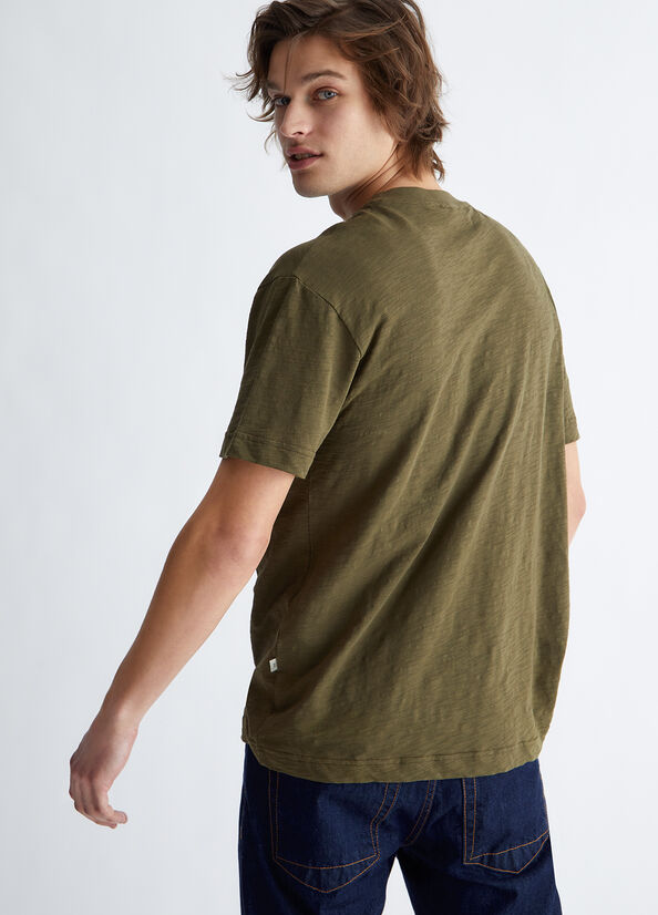 T-shirt in cotone fiammato