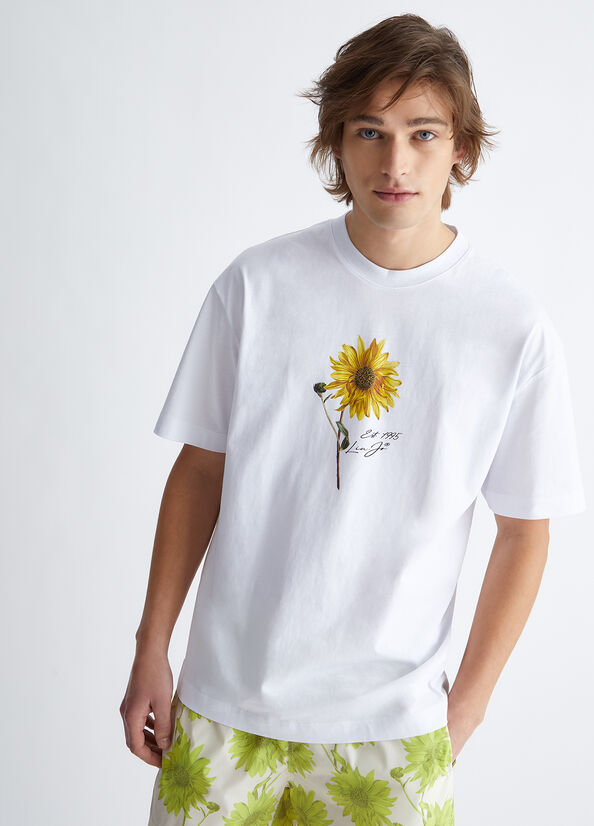 T-shirt uomo con girasole