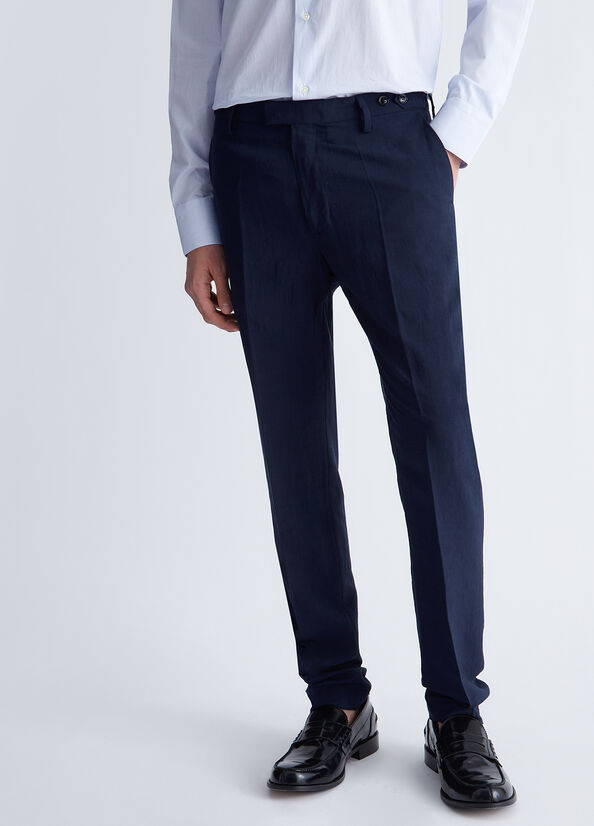 Pantaloni chino uomo in lino