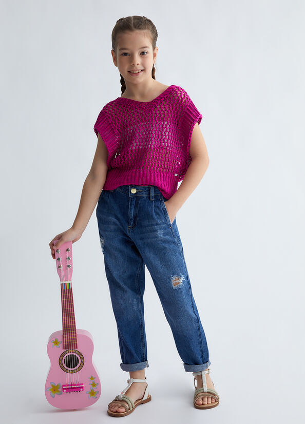 Jeans in denim di cotone