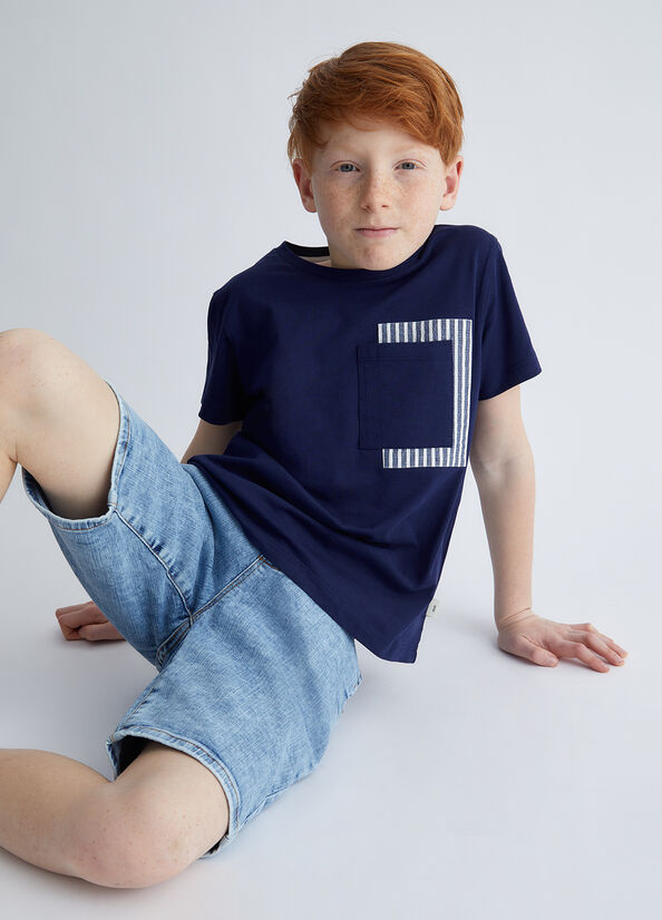 T-shirt bambina con taschino