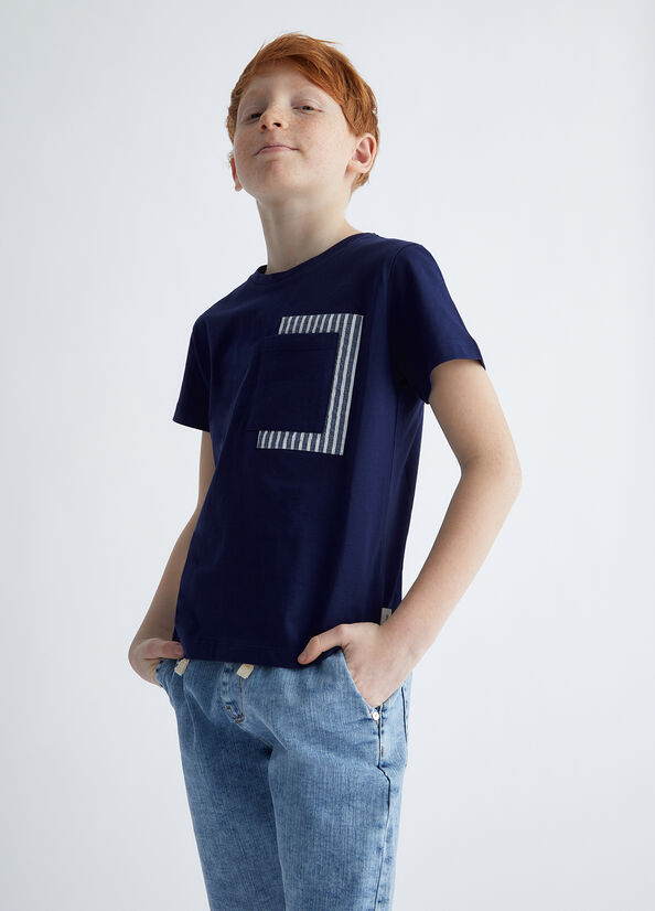 T-shirt bambina con taschino