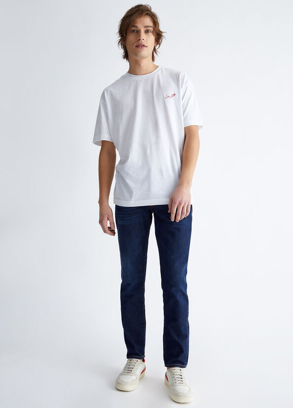 T-shirt bianca con logo
