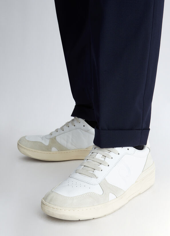 Sneakers in pelle e suede