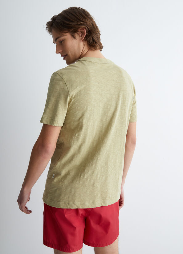 T-shirt serafino in cotone