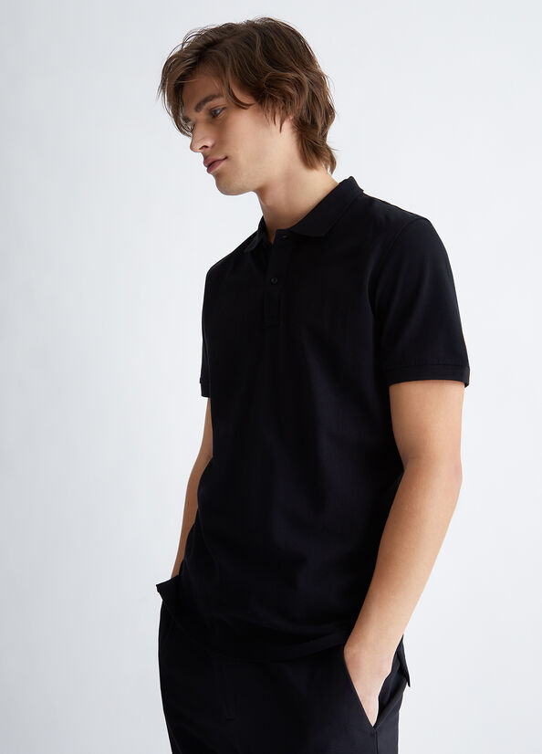 Polo maglia uomo nera
