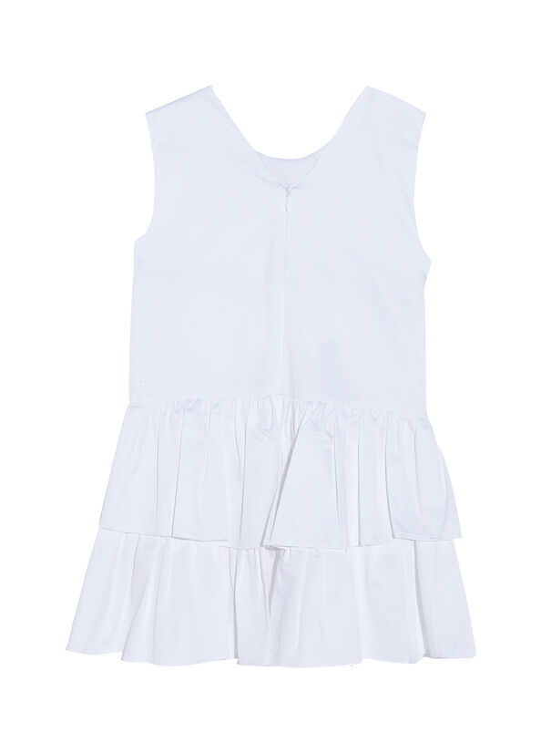 Vestito in popeline con volants