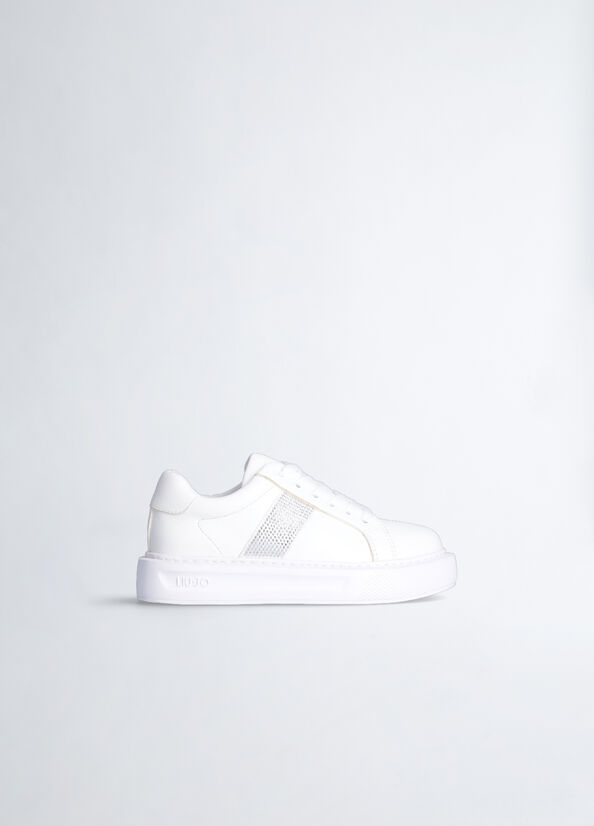 Sneakers platform con strass