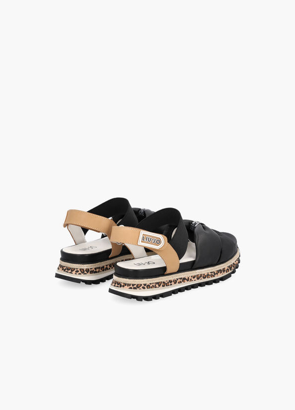 Sandali platform con strass