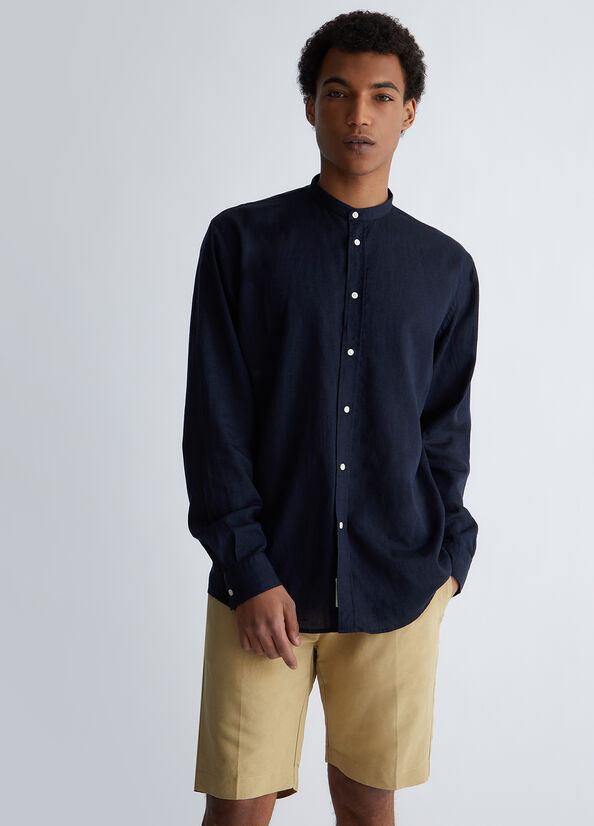 Camicia coreana in lino