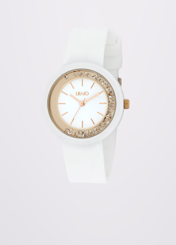 Orologio bianco in silicone