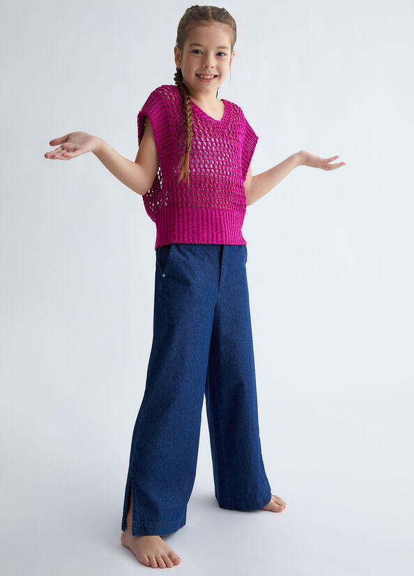 Jeans a palazzo in denim