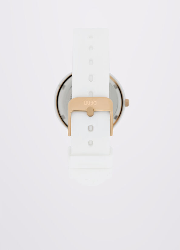 Orologio bianco in silicone