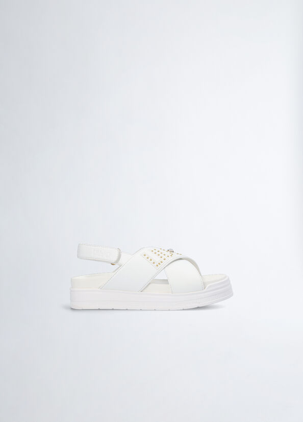 Sandali platform con logo gioiello