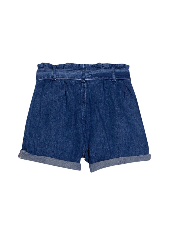 Bermuda jeans a vita alta