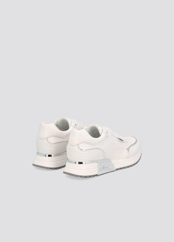 Sneakers con inserti in raso