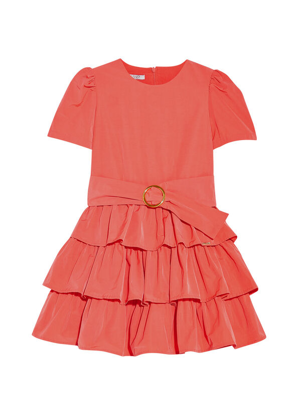 Vestito con volants e cintura
