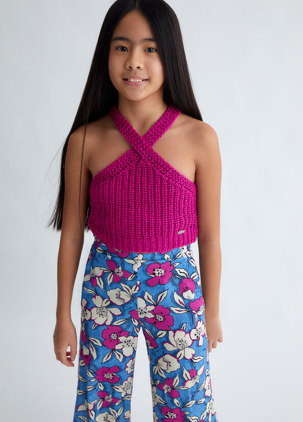 Top bambina in maglia