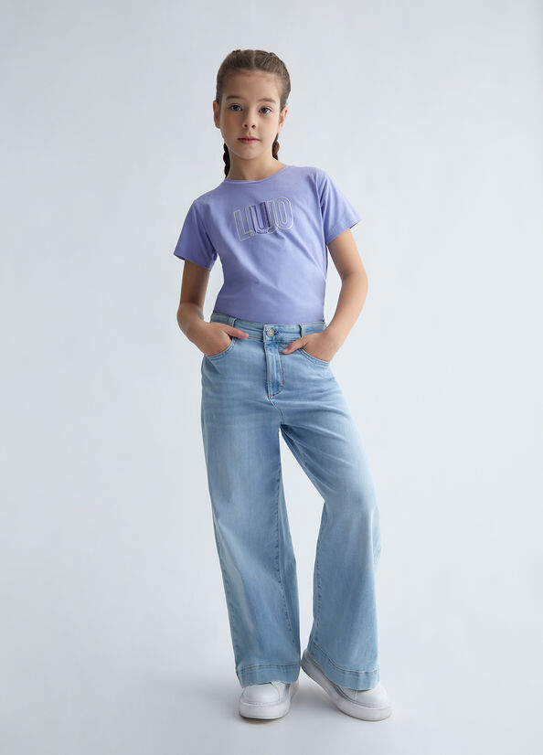 Jeans flare in denim