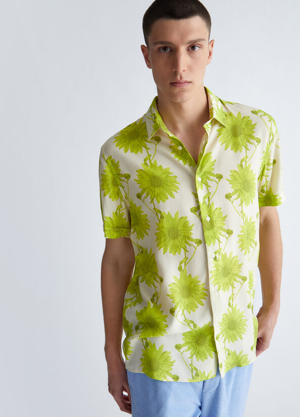 Camicia casual con girasoli