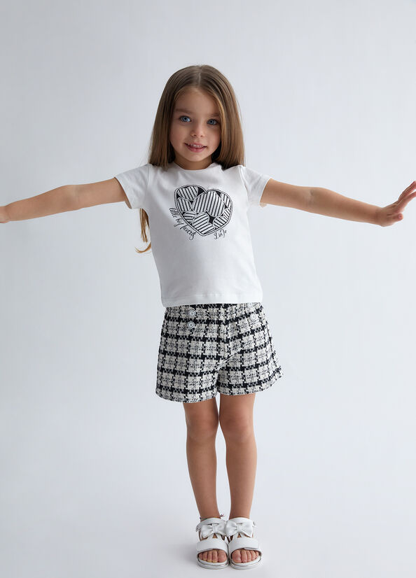 T-shirt in jersey con cuore