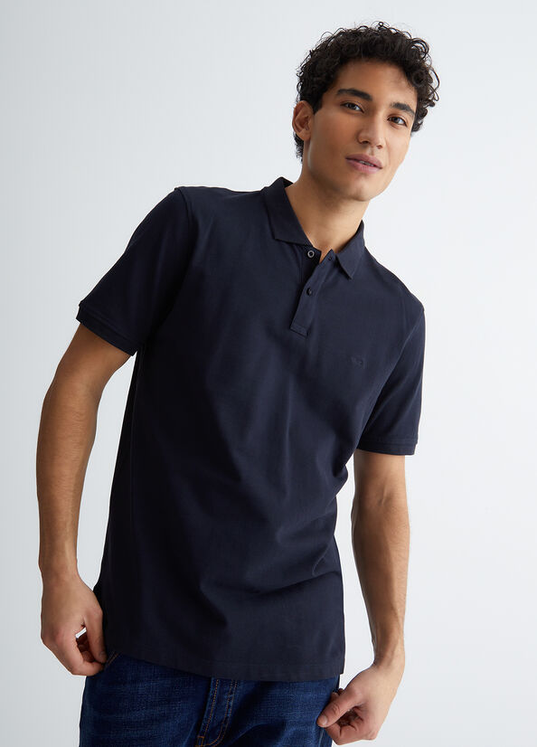 Polo maglia uomo blu