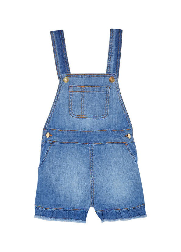 Salopette di jeans con spilla