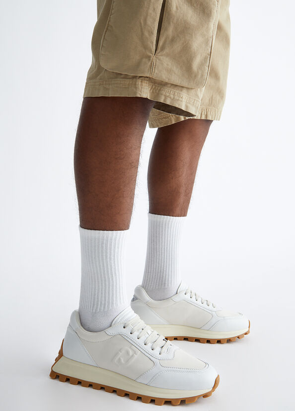 Sneakers bianche in pelle