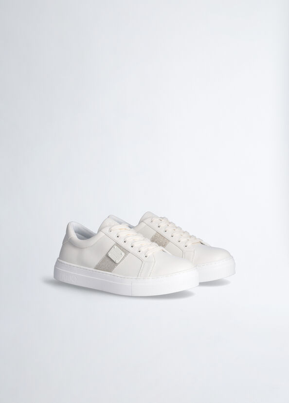 Sneakers con dettaglio glitter