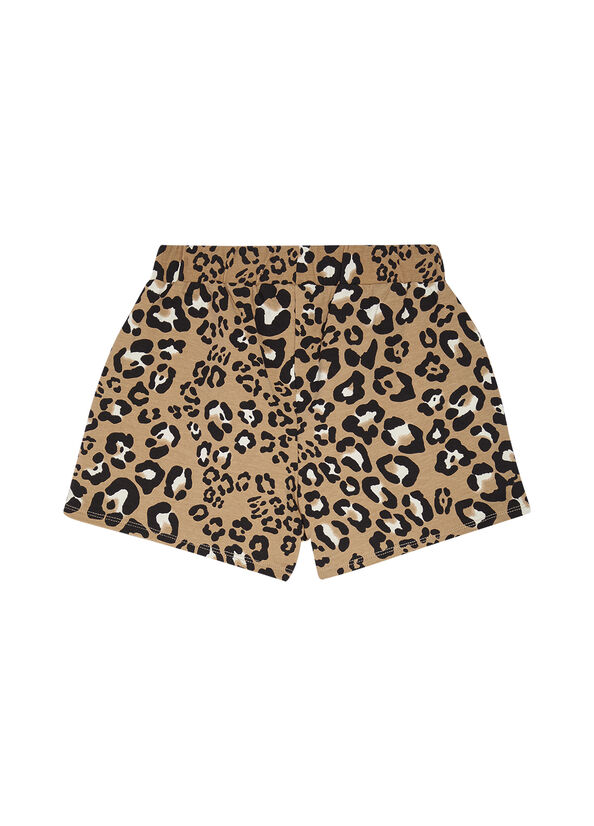Short animalier in felpa