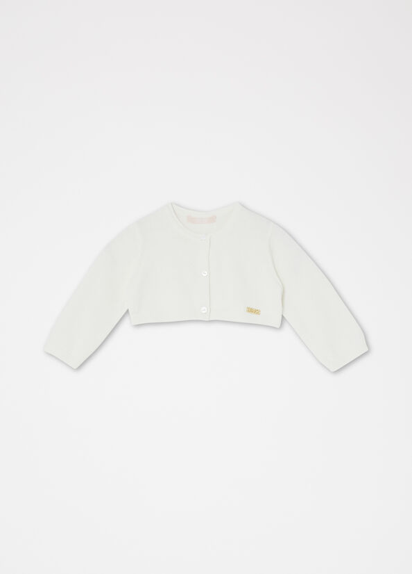 Cardigan bianco ecosostenibile