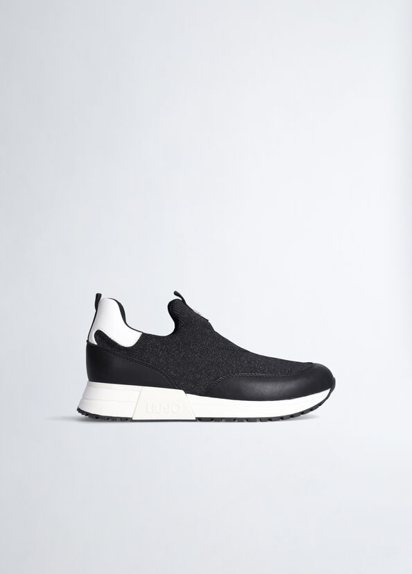 Sneakers nere slip on in lurex®