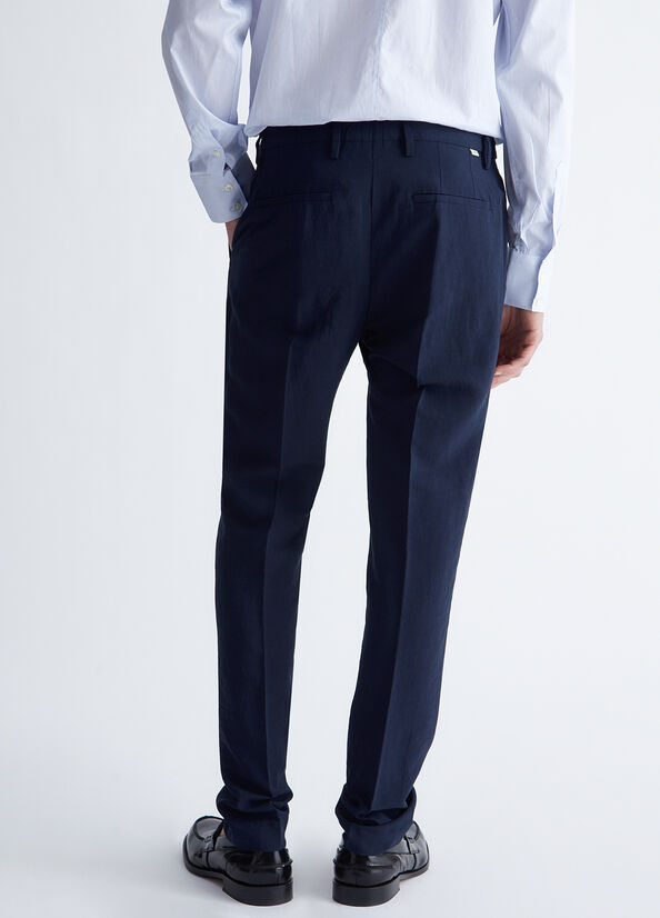 Pantaloni chino uomo in lino