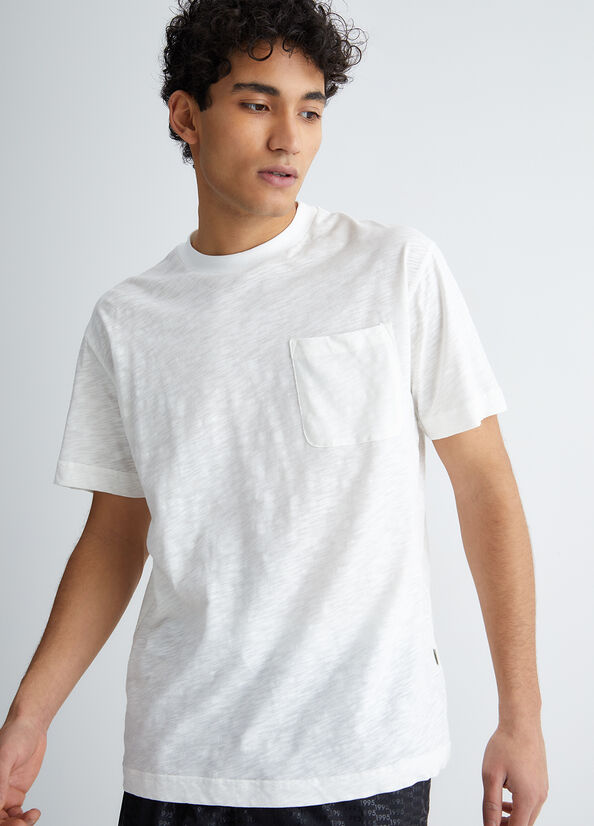 T-shirt in cotone fiammato